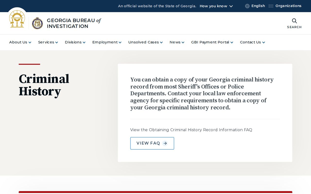 Pulaski County criminal history fields explained by GBI