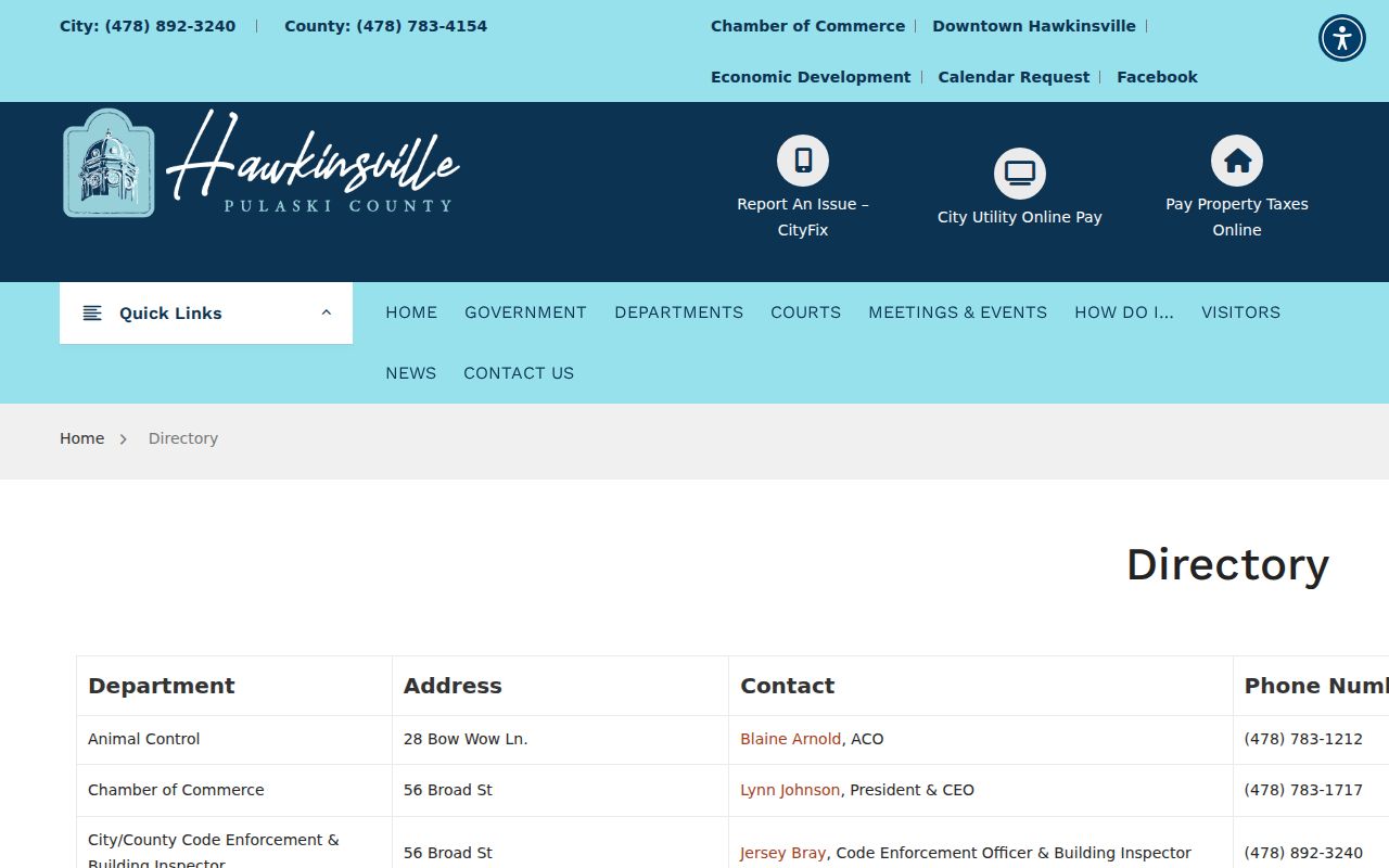 Pulaski County criminal record office directory